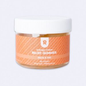 Orange relief Delta 8 gummies +THC